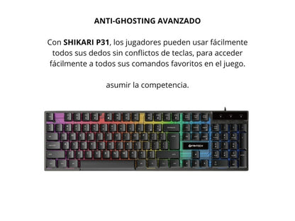 FANTECH P31 3 EN 1: SET GAMER TECLADO, MOUSE, MOUSE PAD